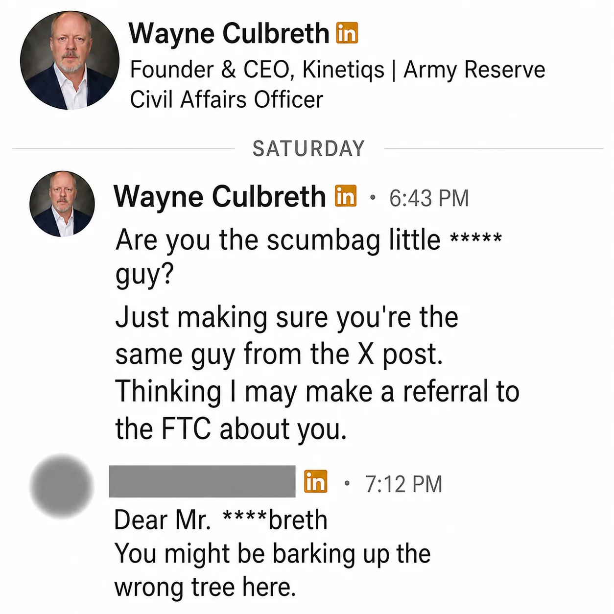Social Media Rage, Wayne Culbreth Style: When a Private Message Becomes a PR Risk